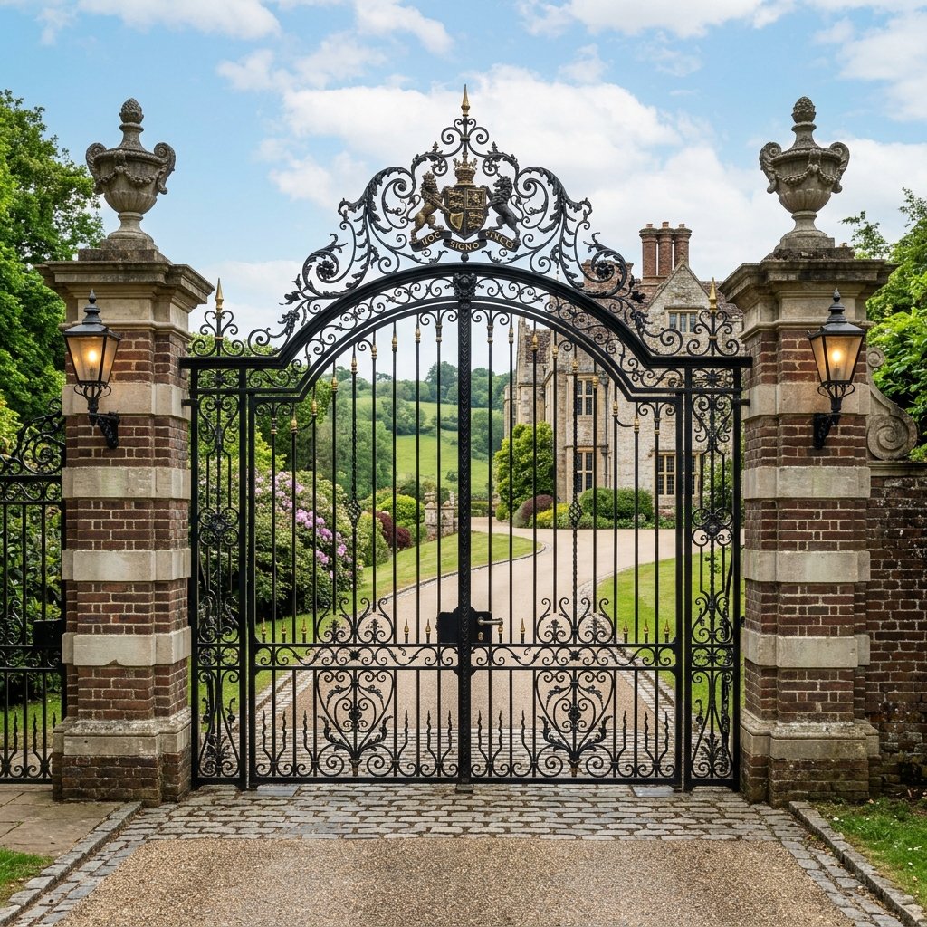 Exquisite Hand-Forged Wrought Iron Gates